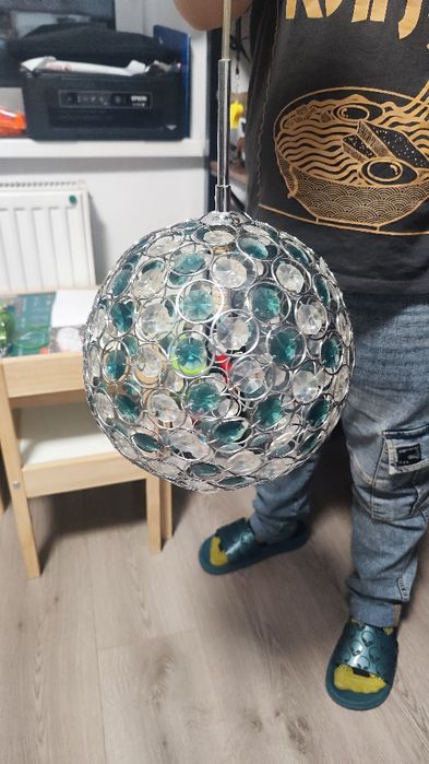 Lampa sufitowa kula kryształki