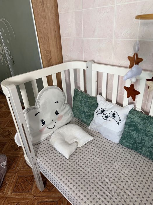 Дитяче ліжко 2 в 1  Veres монако + маятник, колеса
