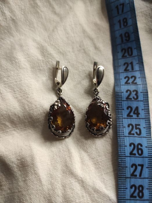 Серьги с султанитом