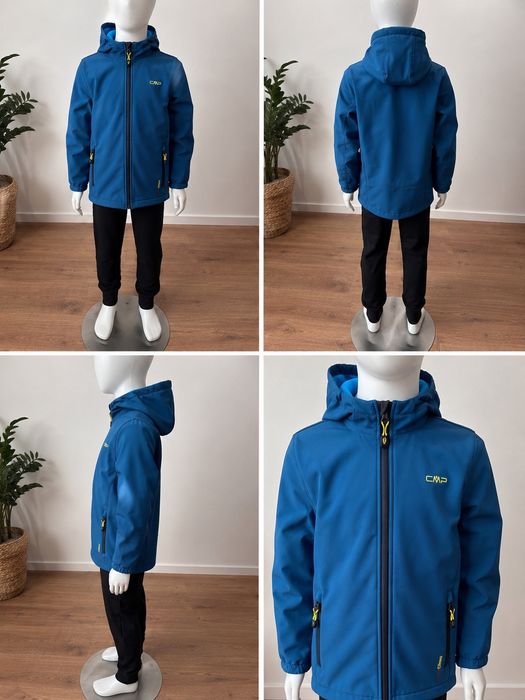 Kurtka softshell CMP rozm. 152 niebieska z polarem