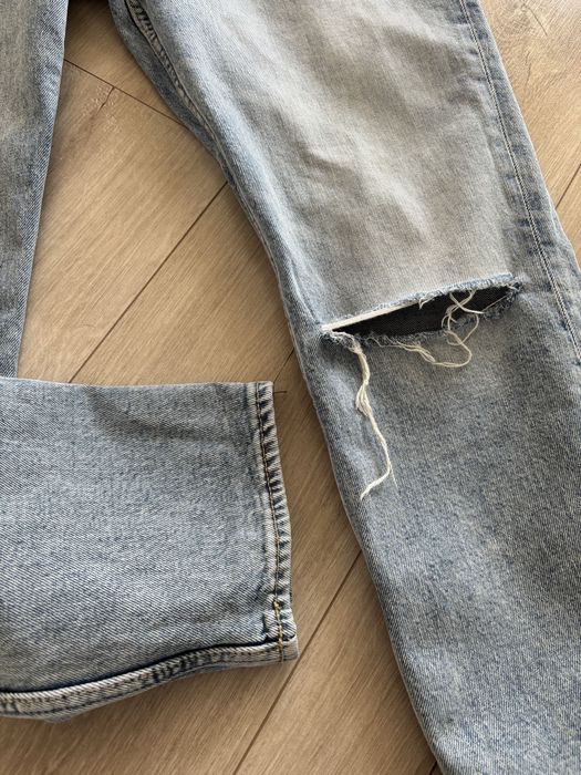Spodnie slim fit jeansy męskie jasne 32/32