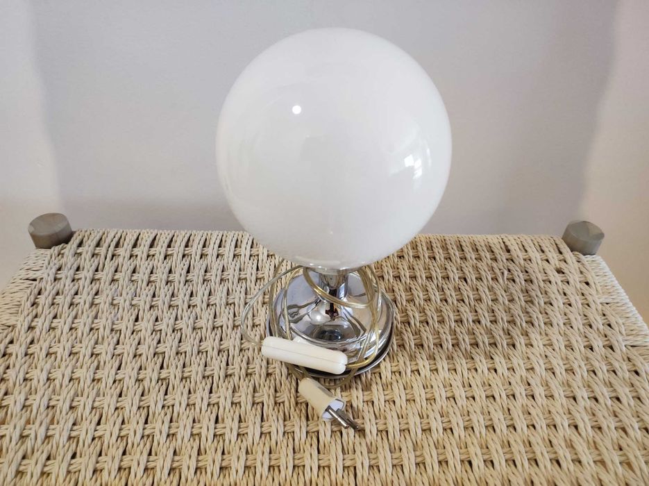 Candeeiro bola vidro branco *VINTAGE*