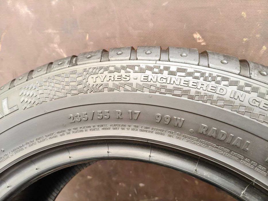 Continental Sport Contact 2 235/55r17 made in Germany 2шт, 17год, 7мм, ЛЕТО. Привезены из Германии