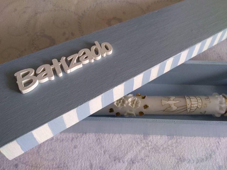 Caixa para Vela de Batizado (personalizada) - NOVA - Baratíssima