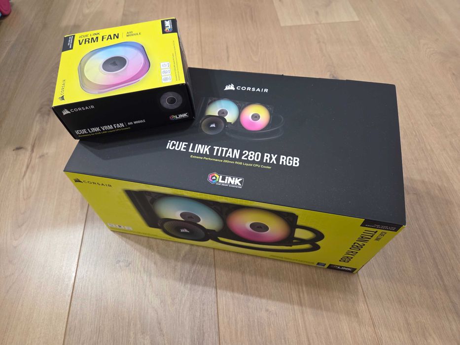 Chłodzenie wodne Corsair iCUE LINK TITAN 280 RX RGB 2x140mm + VRM FAN  -GWARANCJA- prawie NOWE