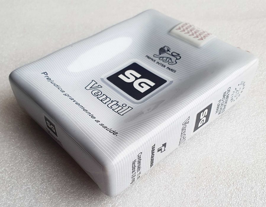 Antigo Cinzeiro Grande ~ "SG VENTIL" ~ Em Cerâmica ~ 2005 ~ Novo