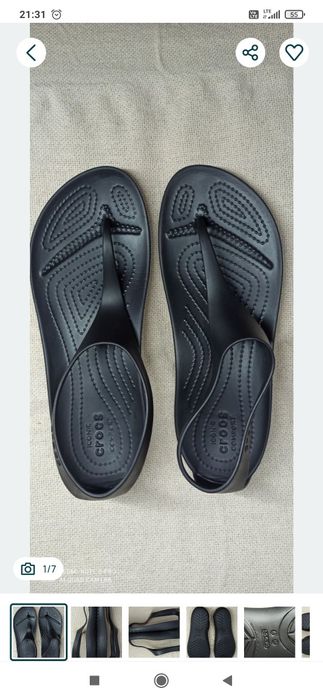 Okazja! Nowe sandały Crocs serena flip czarne w9