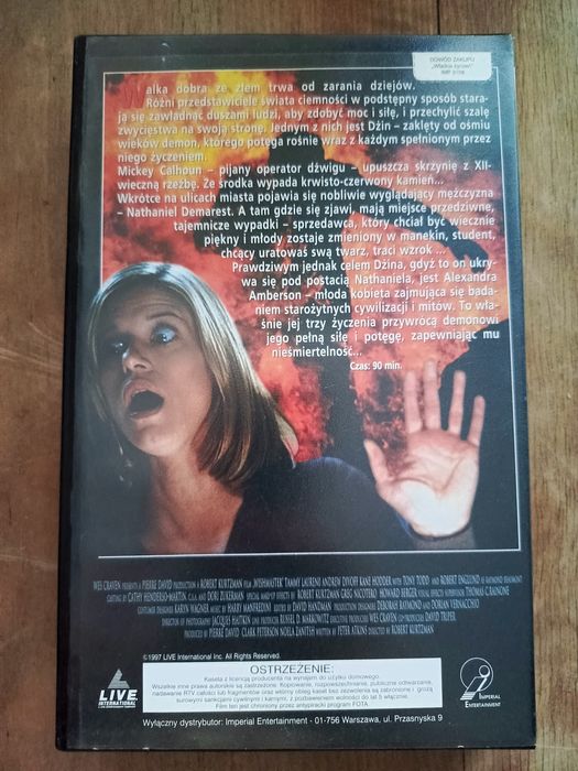 Wishmaster 1 Władca Życzeń kaseta VHS video