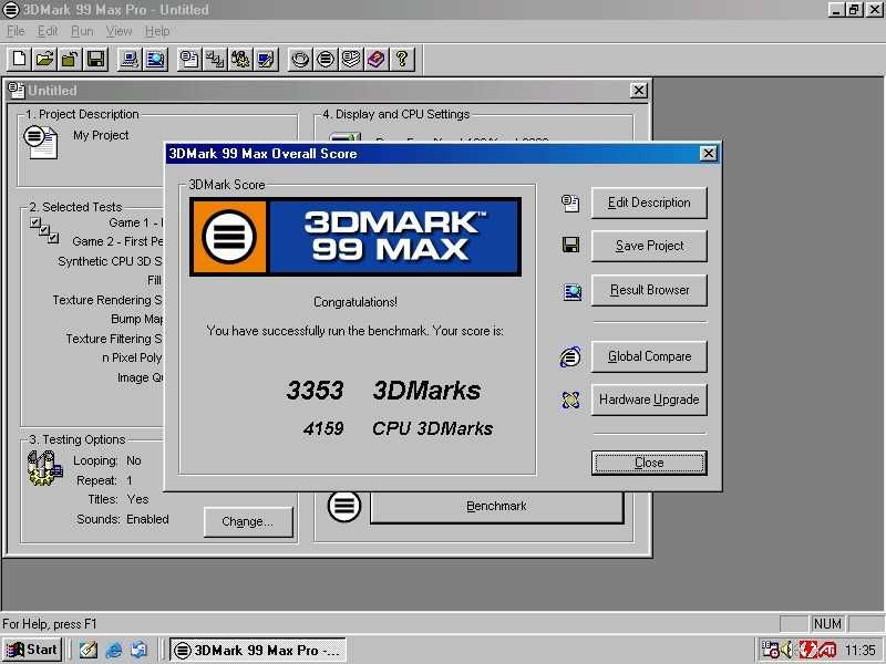 Komputer Pentium II 450Mhz 512MB Ram  Ati Rage 128GL Windows 98SE