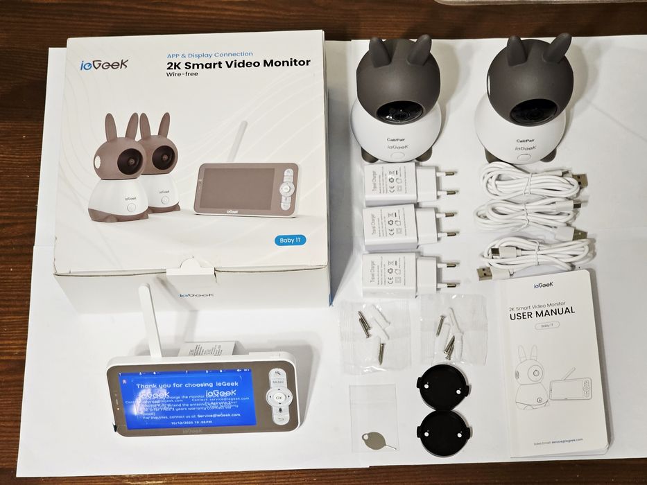Відеоняня ieGeek Baby 1T Smart 2K Wi-Fi 2 камери