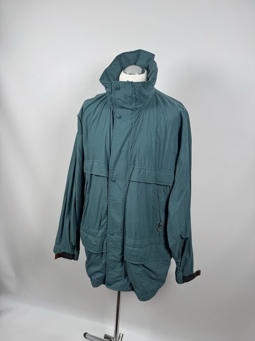 Vintage lekka kurtka Timberland męska wiatrówka z chowanym kapturem XL
