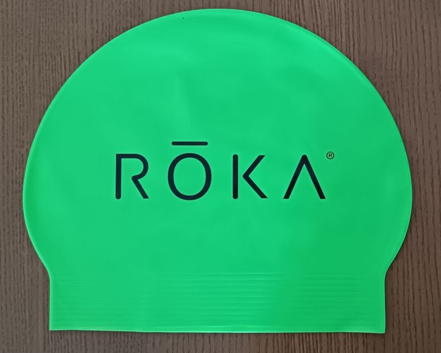 Touca de natação de latex, Ironman, como nova, só usada uma vez no dia da prova.