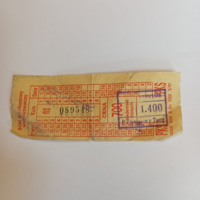 Bilet autobusy Szczawnica Kraków 1991 PKS