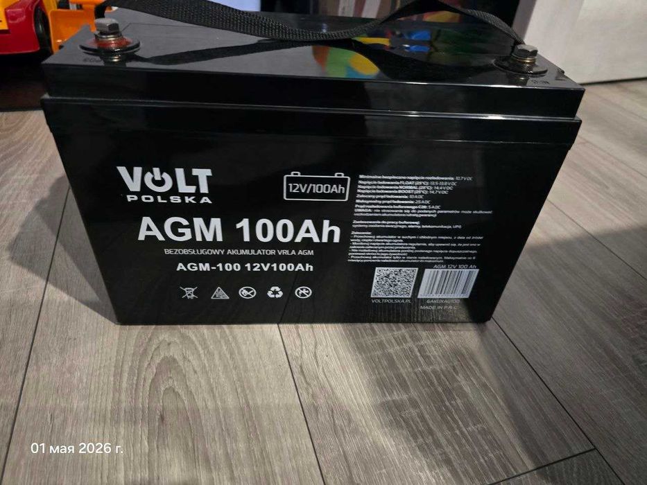 Комплект ДБЖ: 2 АКБ AGM 100Ah + зарядки VOLT A80 і FOXSUR