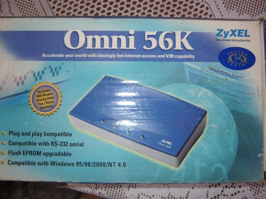 Продам модем zyxel omni 56k
