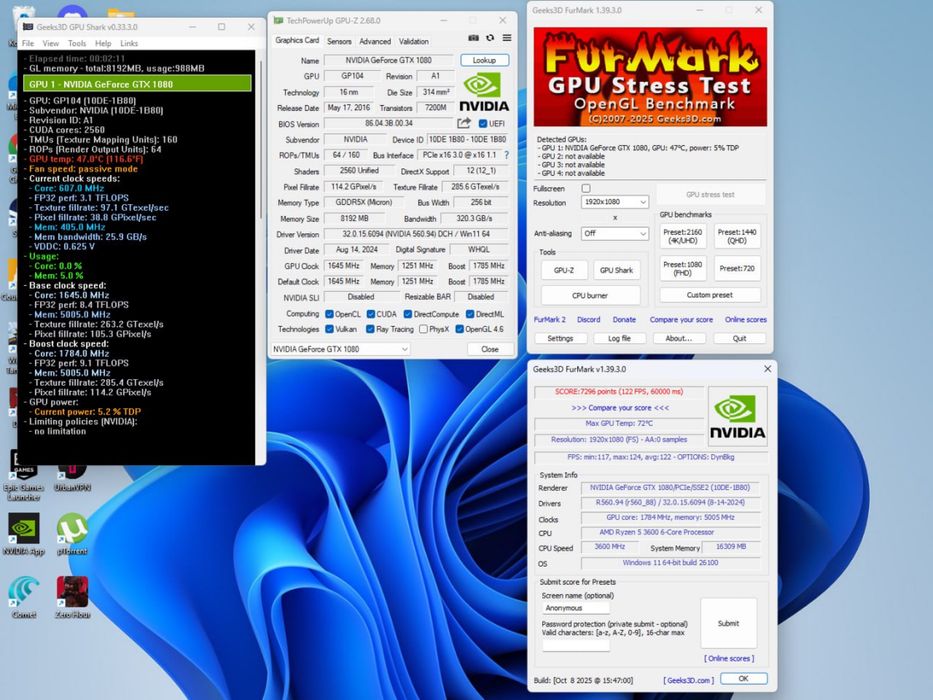 Palit GeForce GTX 1080 GameRock Premium 8GB