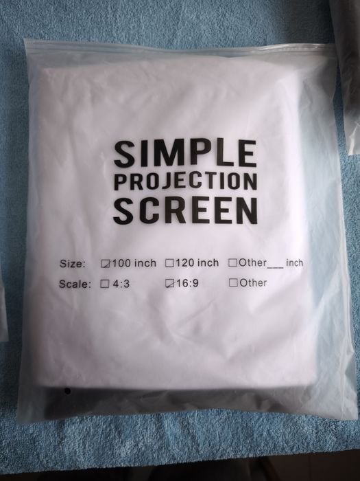 Tela de projeção simples 100 polegadas tela suspensa NOVA fácil de usar (230cm 120cm)