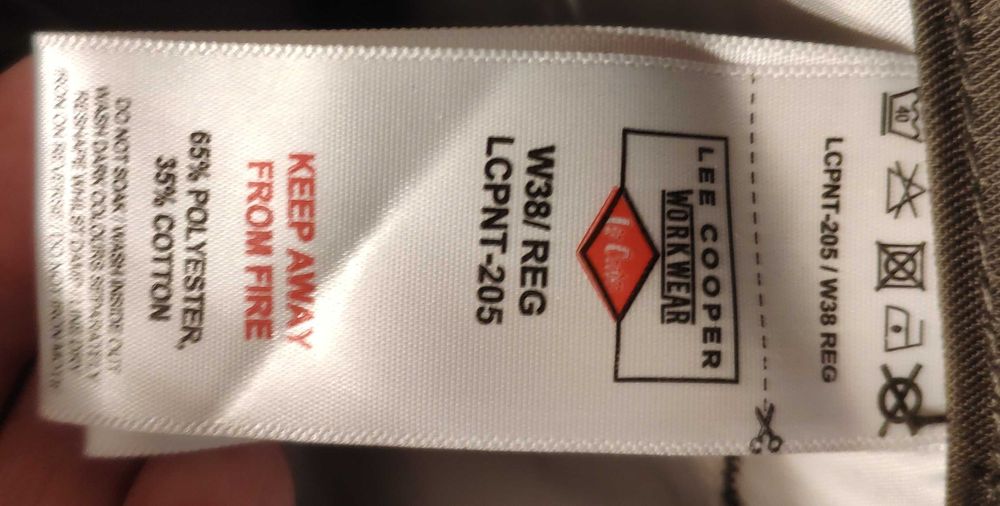 Spodnie męskie Lee Cooper typ Cargo nowe W38 L31 brązowe