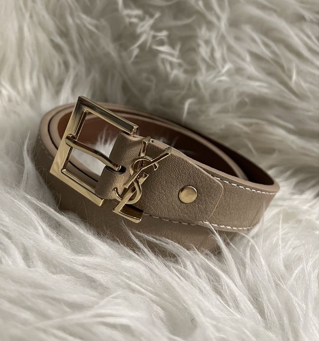 Pasek YSL beżowy