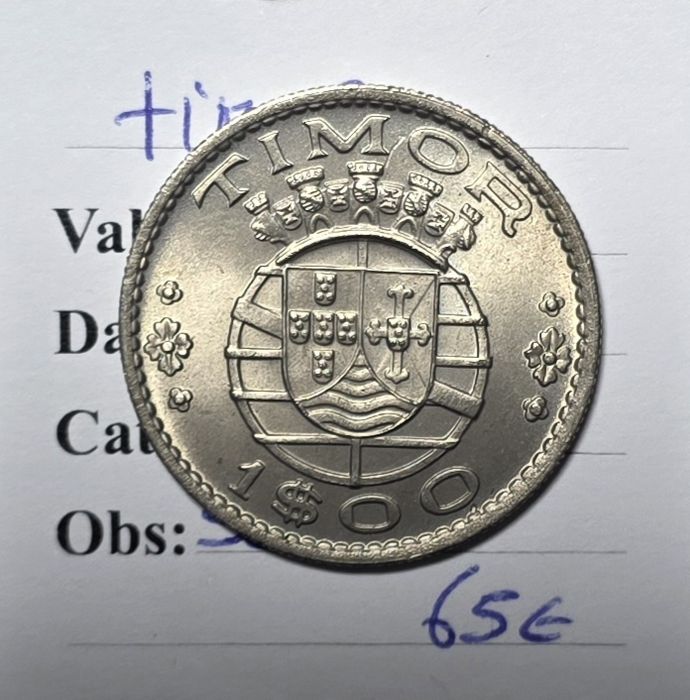 1$00 1958  Timor
