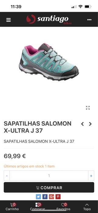 Ténis salomon menina