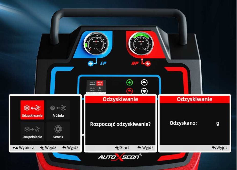 STACJA do obsługi KLIMATYZACJI AUTOXSCAN X930PRO r134a 1234yf serwis