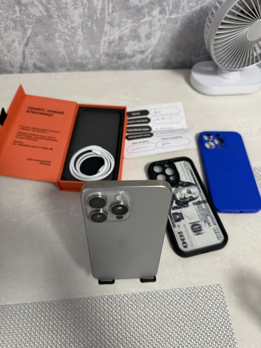 iPhone 15 Pro Max 256GB. Neverlok.Natural Titanium — 100% АКБ + чохли.
