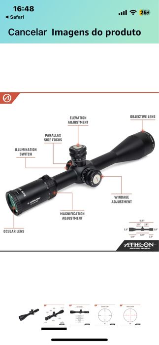 Mira Athlon 6-24x50 torreta balistica