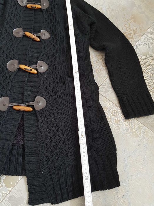 Damski ocieplany czarny sweterek , wielkość M/ L