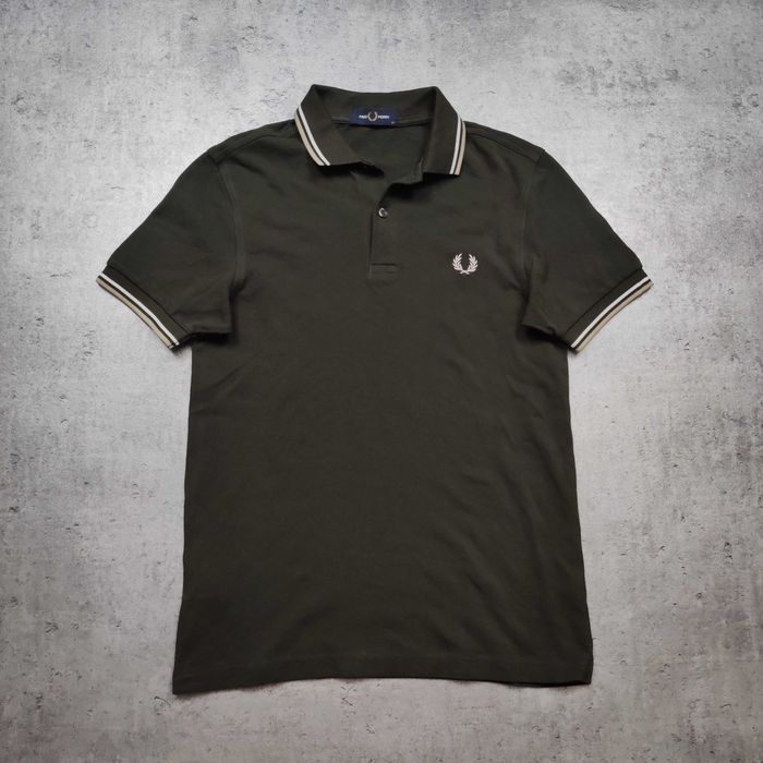 MĘSKA Koszulka Polo Elegancka PREMIUM Oliwka Fred Perry Haft Classic