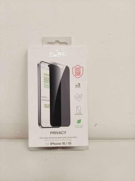 Szkło hartowane PURO Privacy do iPhone 16 / 15