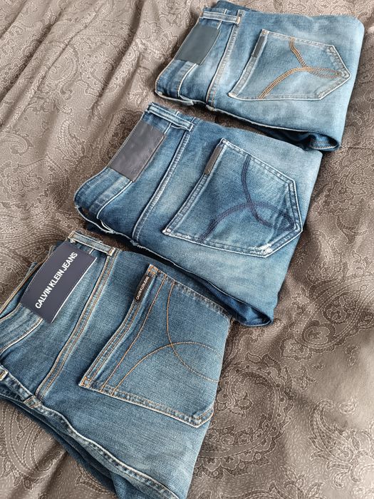 Spodnie Cavin Klein Jeans rozm W 31 L 34 trzy pary