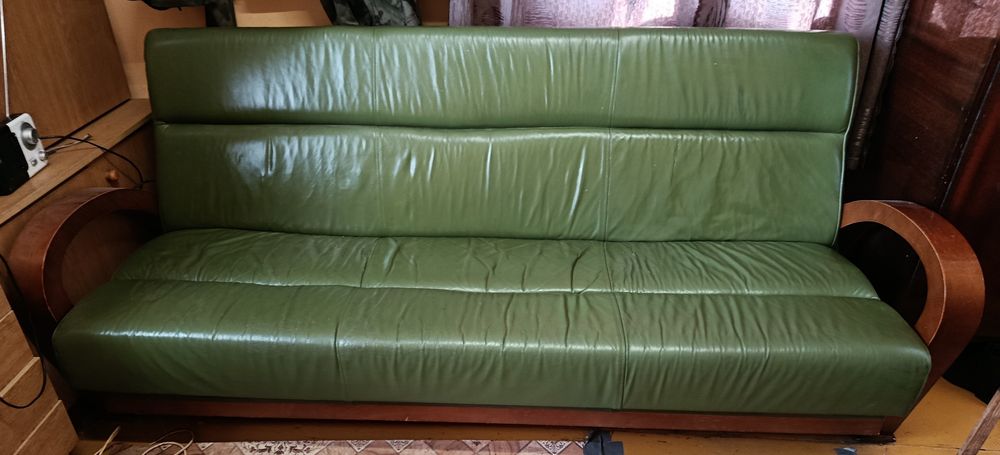 Kanapa rozkładana ze skóry!