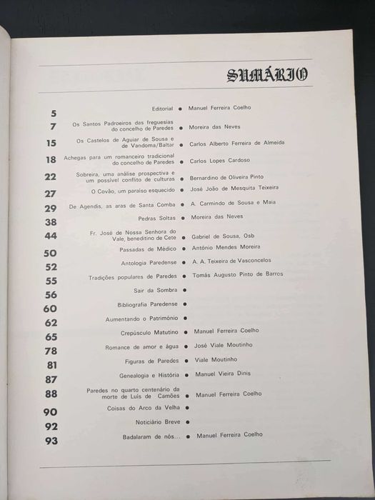 Livros - Concelho de Paredes