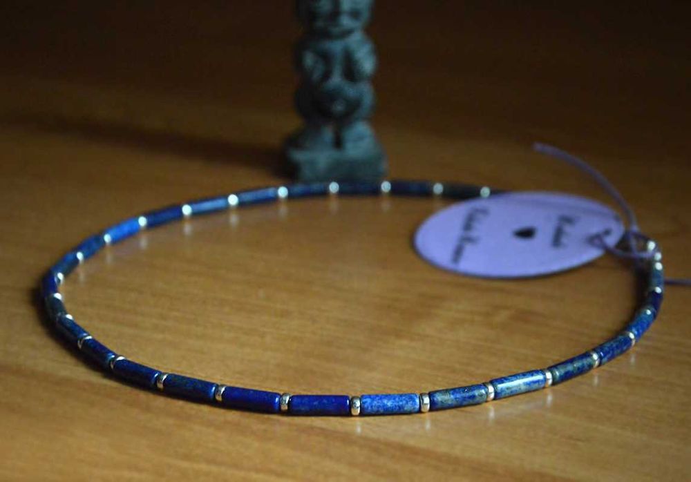 Lapis lazuli naturalny   Naszyjnik męski