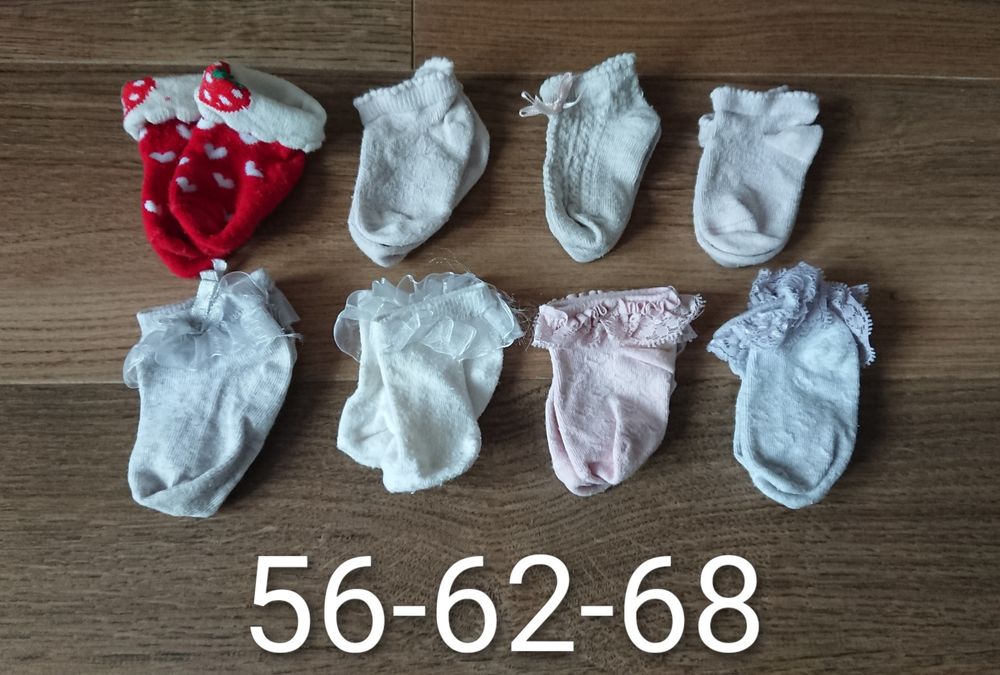 Skarpetki 20szt dla dziewczynki 56-62-68-74