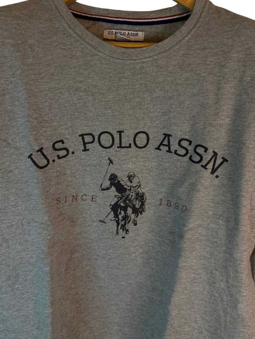 Bluza u.s. polo assn szara z dużym logiem l