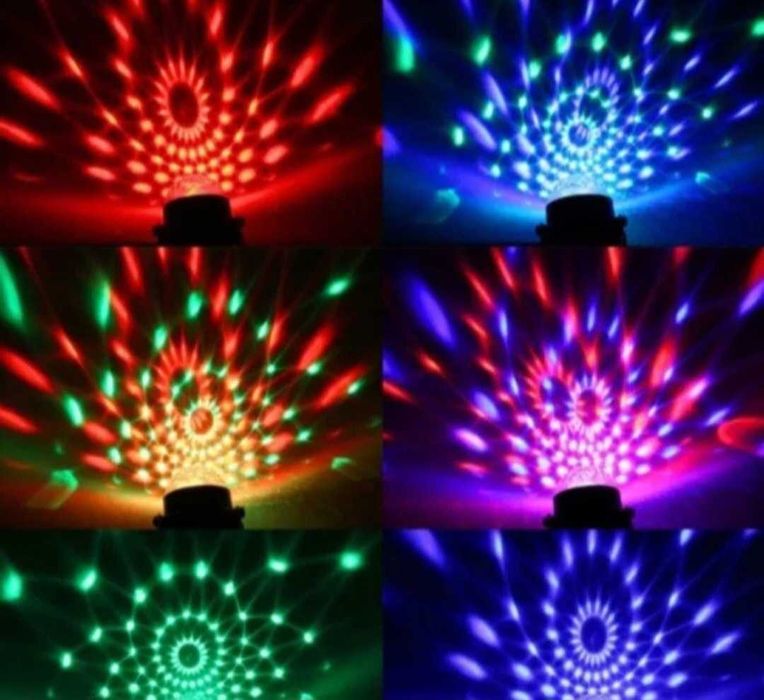 Kolorowe Światła na Imprezę: LED Disco Ball Light
