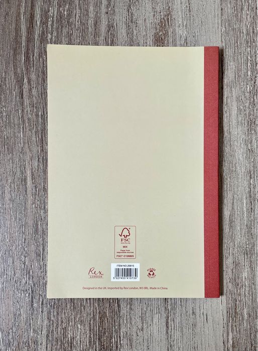 Caderno com tabela periódica (Rex London)