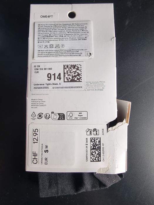 Rajstopy ciążowe h&m 36/S 40DEN