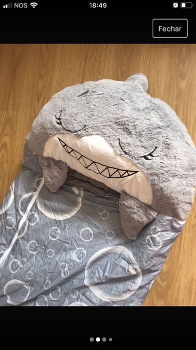 Dormilocos saco cama unicórnio branco tubarão Odivelas • OLX Portugal