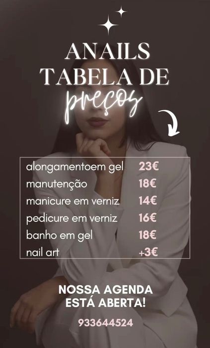 Alongamento de unhas em gel,manicure e pedicure em porto!