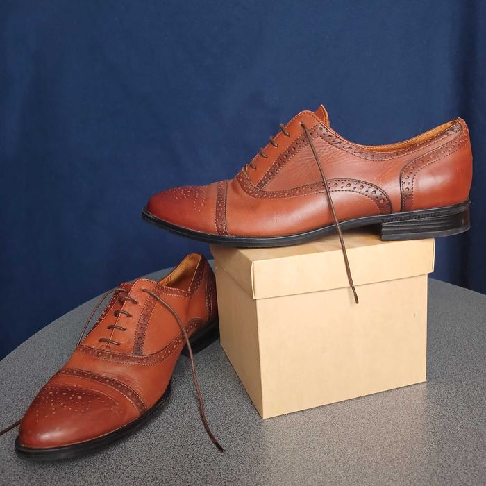 Чоловічі шкіряні туфлі оксфорди, 40 розмір