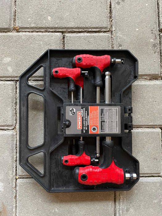 Conjunto de (8)Chaves de Braque (Sextavadas) com Cabo T - Powerfix