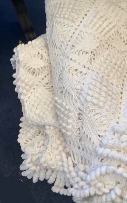 Colcha em crochet.