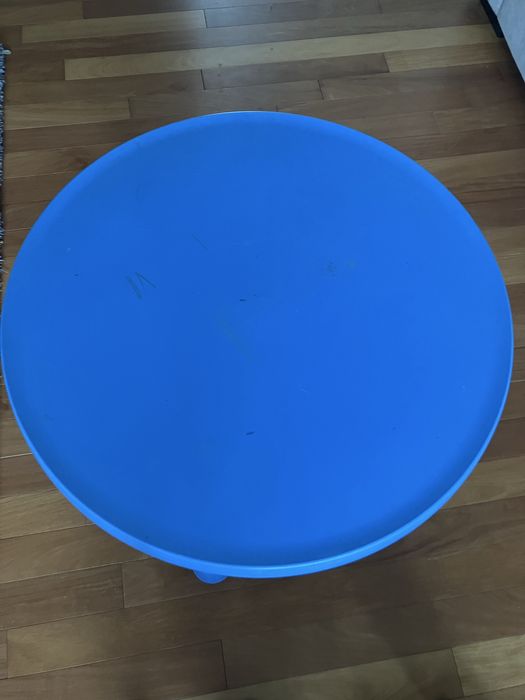 Ikea Mammut Mesa p/criança, interior/exterior/azul, 85 cm