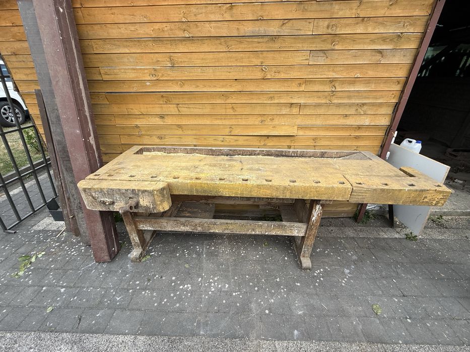 Stół stolaraski zabytkowy