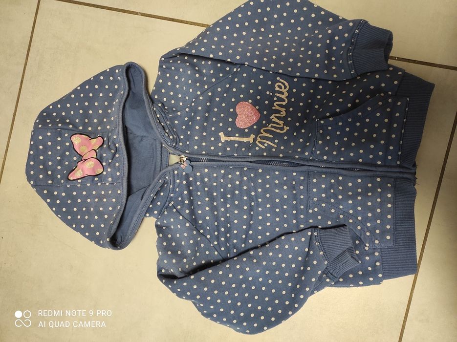 Bluza rozpinana z kapturem cool club z Minnie, rozmiar 92