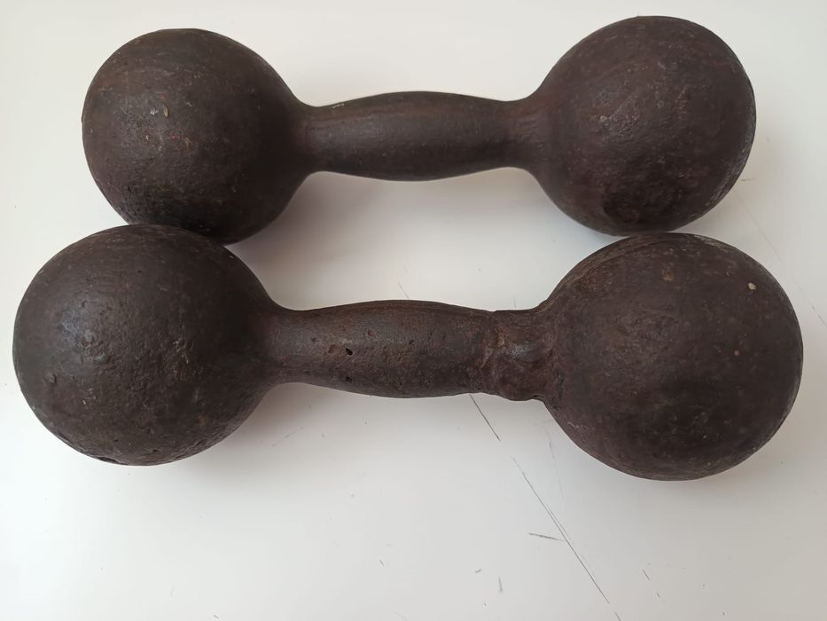 Soviet vinted casted iron dumbel(par)