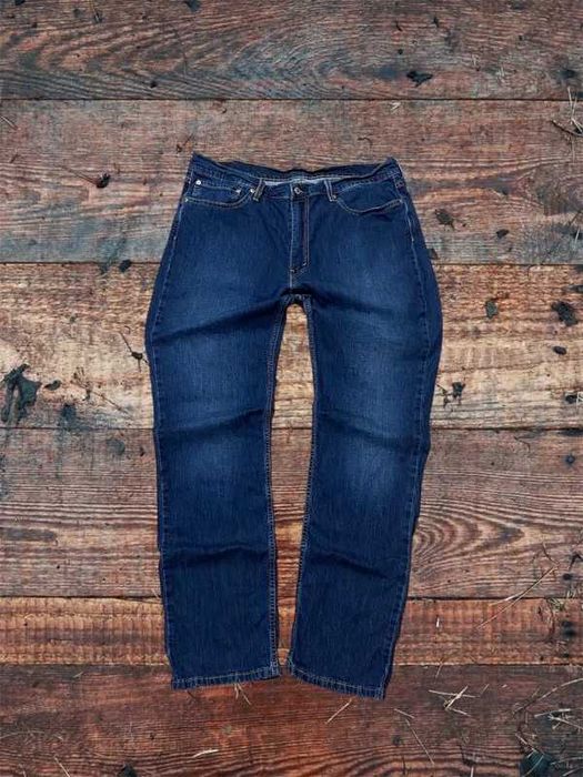 Spodnie męskie jeansy Levis 514 38x32 M granatowy Strauss straight